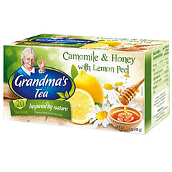 Чай Grandma's tea ромашка, мед і цедра лимона, у пакетиках