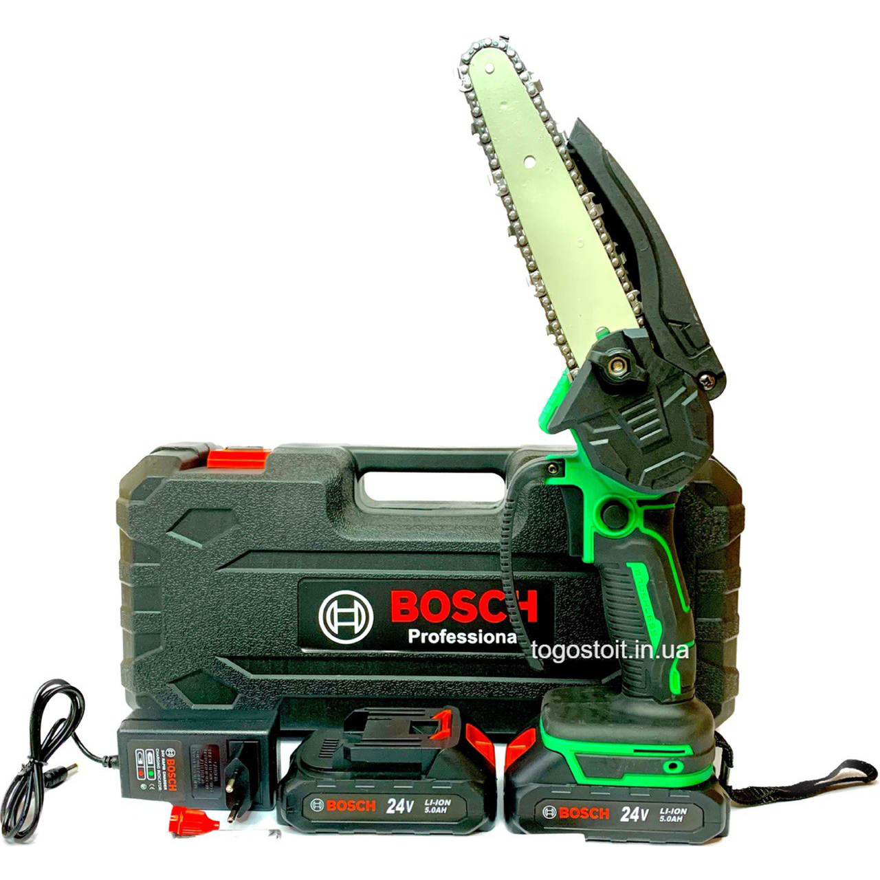 Акумуляторна мініпила Bosch UniversalChain 18 (24V, 5 Аh, шина 15 см). АКБ- Гілкоріз Бош