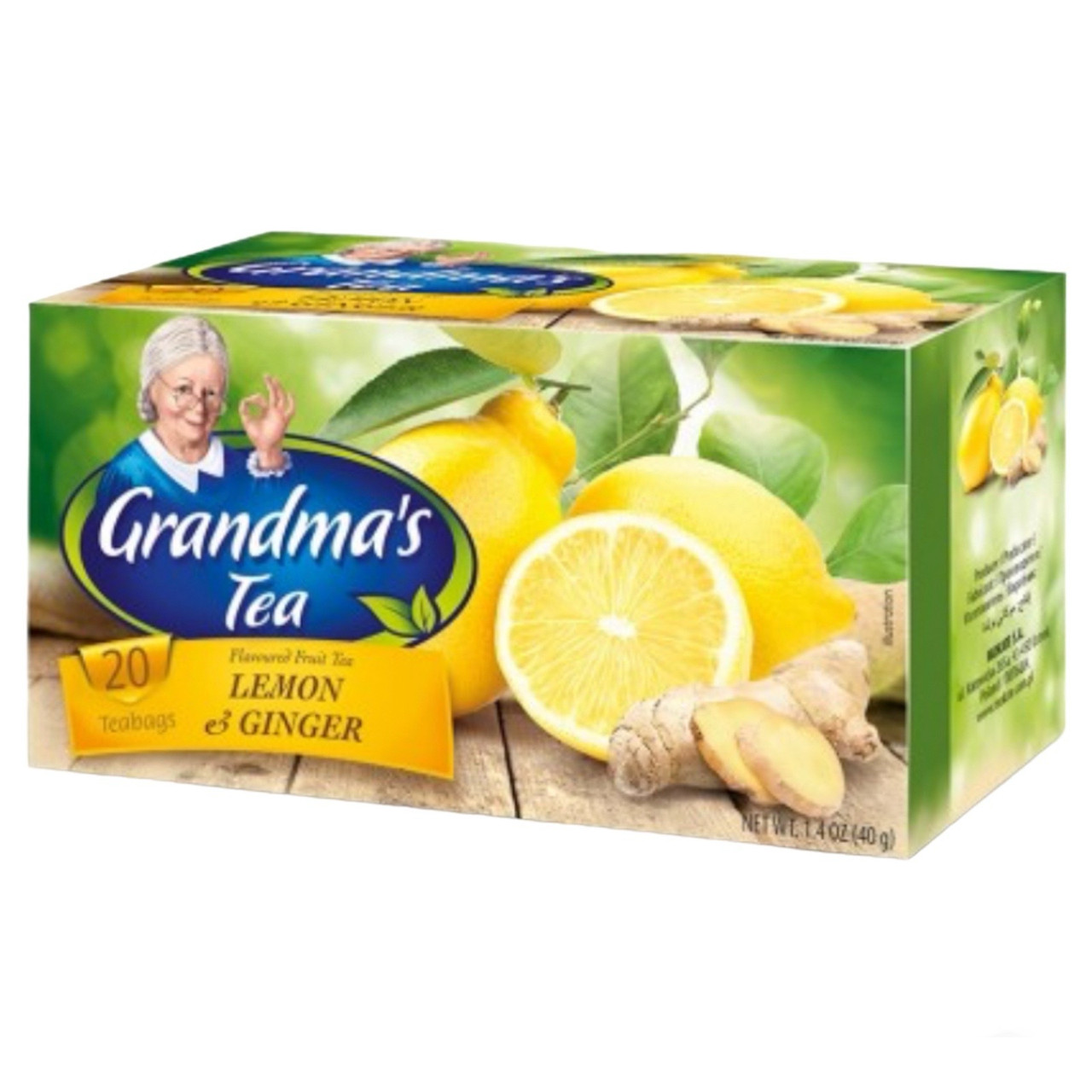 Чай Grandma's tea лимон і імбир у пакетиках