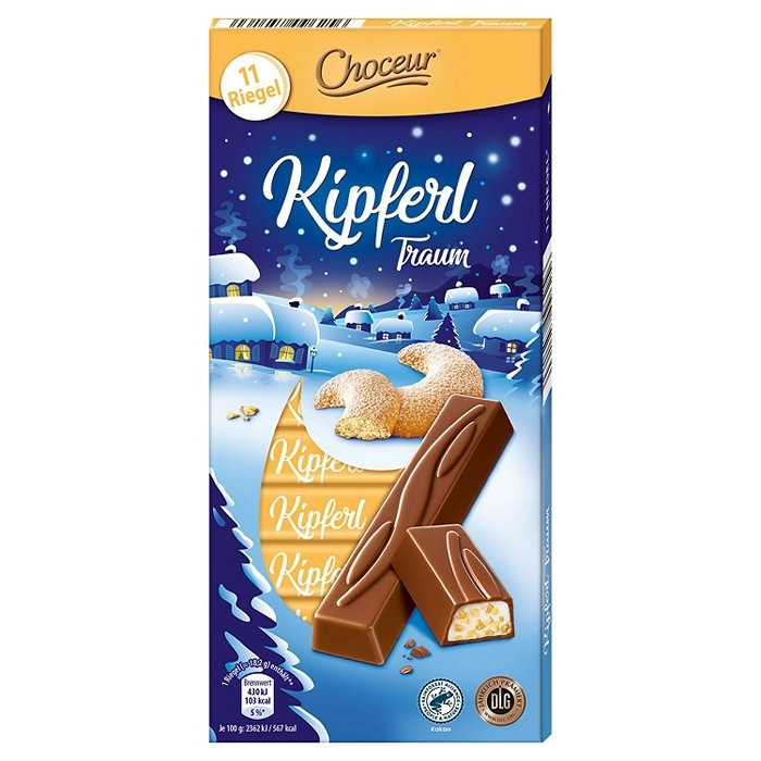 Шоколад Молочний Новорічний Choceur Kipferl Traum Ванільне Печиво 200 г Німеччина