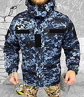Бушлат уставной ВМСУ морской пиксель, Куртка тактическая морской пиксель, Зимняя тактическая куртка, XXXL