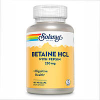 Бетаин + пепсин Solaray Betaine HCl 250mg 180 vcaps