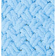 Пряжа плюшева Alize Puffy (Алізе Пуффі), Блакитний №287, 100гр., 9м., нитки для в'язання, фото 3