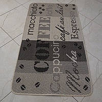 Безворсовый ковер на резиновой основе бежево-коричневий Flex 0.67х2
