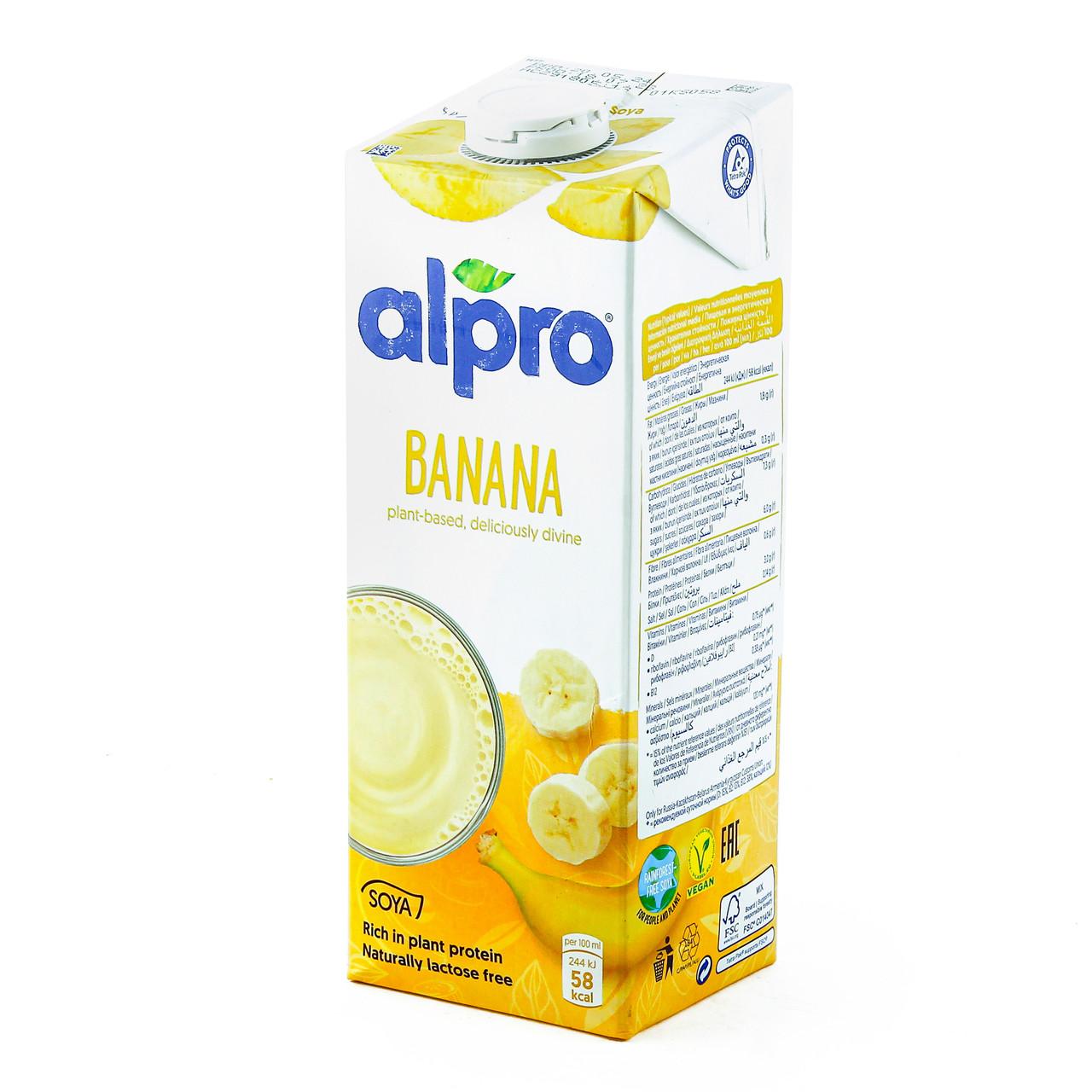 Напій Alpro Соєвий зі смаком банана Soya Banana 1л (8шт/уп)