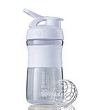 Шейкер спортивний (пляшка) BlenderBottle SportMixer Flip 20oz/590ml White, фото 4