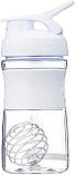 Шейкер спортивний (пляшка) BlenderBottle SportMixer Flip 20oz/590ml White, фото 5