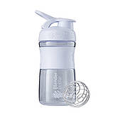 Шейкер спортивний (пляшка) BlenderBottle SportMixer Flip 20oz/590ml White, фото 6