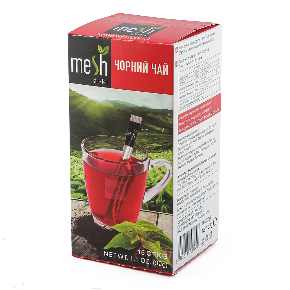 Чай чорний (Black tea) Mesh stics в стіках 16шт по 2,2г