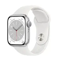 Смарт-годинник Apple Watch Series 8 GPS 41mm Silver Aluminium Case with White Sport Band S/M (MP6K3)