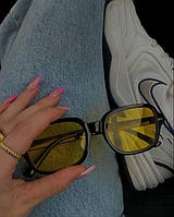 Спортивные зеркальные желтые очки цвет Трендовые женские мужские солнцезащитные стильные 2023 велоспорта Y2K