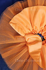 Спідниця дитяча (помаранчева) фатинова 30 см. з підспідником. Зріст 110 - 116 см. 8 - 10 років, фото 3