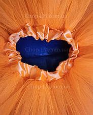 Спідниця дитяча (помаранчева) фатинова 30 см. з підспідником. Зріст 110 - 116 см. 8 - 10 років, фото 4