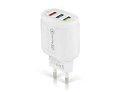 Зарядное устройство 220В 3,5А QC3.0 USBx3 13-222 адаптер для USB тройной