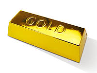 Раскопки Gold, слиток большой, бусины, монеты 18*7*4см