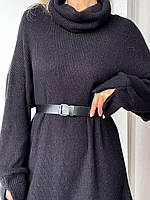 Нежное женское платье! Размер: универсальный (подходит на норму и батал) Цена 1062 грн Черный, + пояс