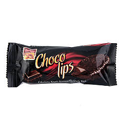 Тістечко Saray Choco lips з какао та кремовою начинкою у молочному шоколаді 35г (24шт/уп)