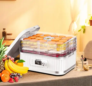 Сушарка для грибів, фруктів, овочів, їжі 450 Вт Maltec біла Польща (5 лотків, 12 л)