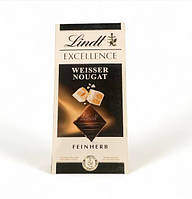 Чорний шоколад Lindt Excellence WEISSER NOUGAT