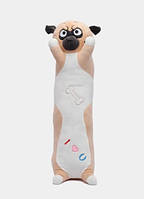 Мопс батон 80см, Плюшева Велика М'яка Іграшка, 2 в 1 подушка-іграшка для сну, М'яка іграшка антистрес,Для вагітних,