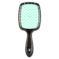 Гребінець для волосся Superbrush Plus Hollow Comb чорно-м'ятна