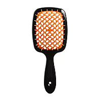 Расческа для волос Superbrush Plus Hollow Comb чёрно-оранжевая