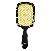 Расческа для волос Superbrush Plus Hollow Comb чёрно-желтая