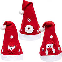 Від 12 шт. Шапка Новорічна з декором 6241-7 купити дешево оптом в інтернет-магазині