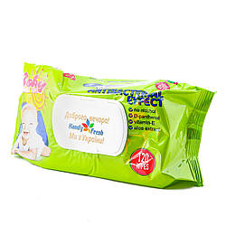 Серветка волога з клапаном "Handy fresh" Baby Антибактеріальна (120шт/уп)(12шт/ящик)