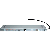 Док-станция адаптер хаб Baseus Enjoyment Series Type-C Notebook HUB Adapter CATSX-F0G Grey