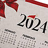 Набір кухонних рушників із бавовни Calendario 2024 з малюнком календаря італійською мовою Centrotex, 2 шт., фото 6