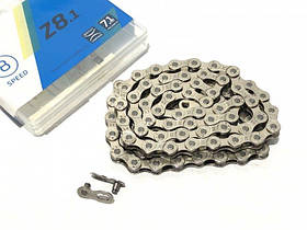 Ланцюг для велосипеда. КМС Z8,1 Ланцюг 24 швидк. хром. Велосипедні ланцюги. Вело ланцюги. Ланцюг велосипедний 8 швидкостей.