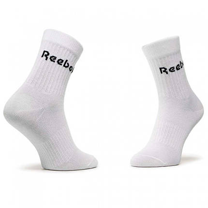 Набір високих шкарпеток розмір 40-42 Reebok Mid Crew Sock 3 шт. оригінал білі, фото 2