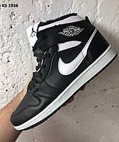 Nike Air Jordan 1 High  Чоловічі кросівки зимові на хутрі найк джордан