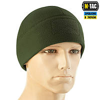 M-Tac шапка Watch Cap Elite флис с липучкой Army Olive, военная тактическая оливковая зимняя флисовая шапка