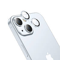 Защитное стекло для камеры iPhone 15 и iPhone 15 Plus Hoco 3D Eagle eye metal lens film. Blue