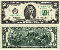 Банкнота 2 доллара США - состояние UNC
