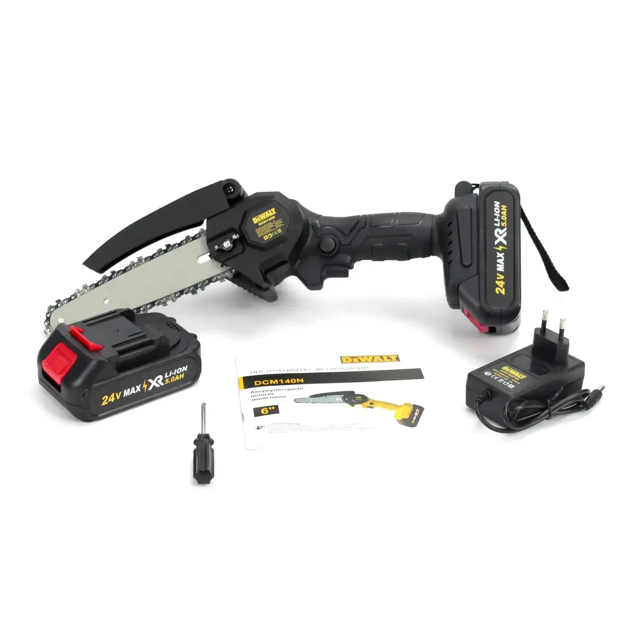 Аккумуляторная цепная мини пила Деволт DCM140N мощное и компактное ...