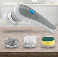 Щетка аккумуляторная для мытья посуды с 3 насадками Electric Cleaning Brush