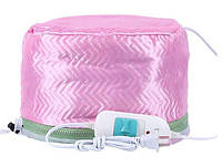 Електрична тканинна термошапка сушуар, для масок, ламінування та лікування волосся (рожева)