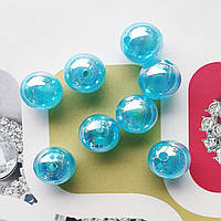 Намистини "мильні бульбашки" блакитні, 10 мм, 500 г/упаковка
