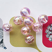 Намистини "мильні бульбашки" світло рожеві, 8 мм, 500 г/упаковка