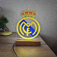 Светильник-ночник с напечатанной картинкой Реал Мадрид acr-uf000089