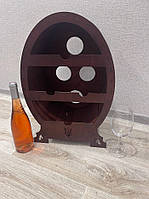 Бар дерев'яний під пляшку, Бар-бочка, Підставка для пляшок вина, Полиці для зберігання пляшок, Міні бар