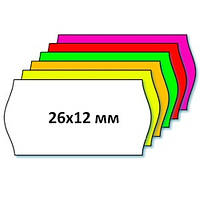 Этикет лента 26x12 фигурная цветная Printex
