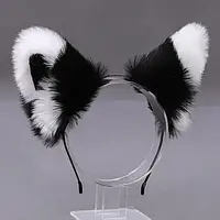 Уши ушки маска с ушками зайца кролика пушистые пухнастые на обруче обруч колокольчиком колокольчик