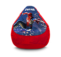 Кресло мешок груша "Spider-Man. Jump" Флок красный