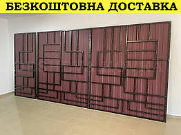 Ворота з вишневим матовим профнастилом в НАЯВНОСТІ