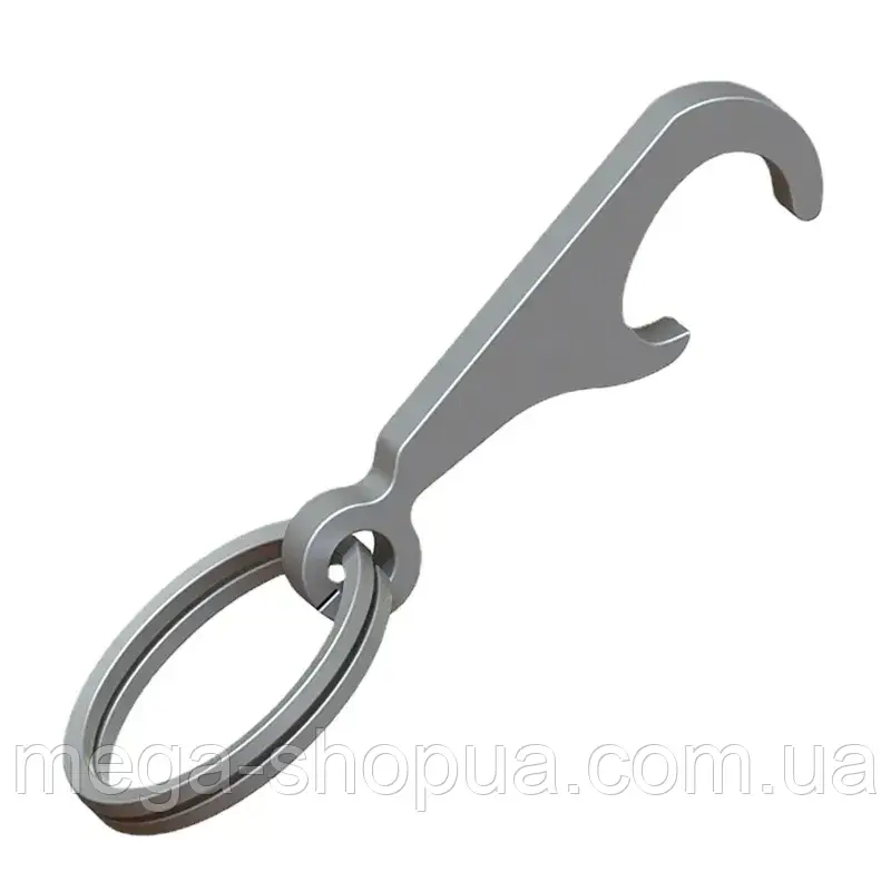 Титановий брелок-відкривачка для пляшок "Creative". Брелок відкривачка металевий для ключів, фото 1