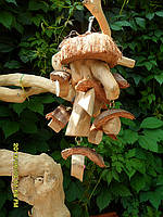 НАШІ РОБОТИ. Іграшки для папуги дерево, лоза, люф. 12